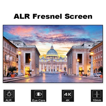 Оптический Проекционный Экран Fresnel 3.0 с Фиксированной Рамкой Наилучшего Качества 120-дюймовый Fscreen для Лазерного Проектора со Сверхкоротким Ходом 4K 8K HD