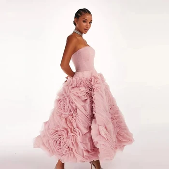 J2602 Красочные летние детские розовые тюлевые платья для девочек на день рождения в официальных вечерних платьях для выпускного вечера для возвращения домой Бесплатная доставка