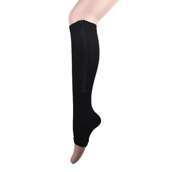 Новые Компрессионные носки на молнии, Спортивные носки для сжигания жира, Носки для бега, Женские Тонкие носки для ног Спящей красавицы, носки для профилактики варикозного расширения вен
