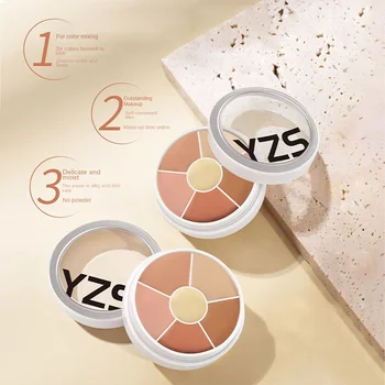 6-цветная палитра консилеров YZS Профессиональный маскирующий крем для лица, контура глаз, темных кругов, Водостойкий 24 г Корейской косметики