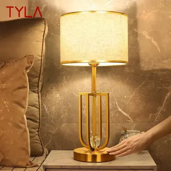 Современная настольная лампа TYLA с сенсорным затемнением Винтажные светодиодные Креативные Хрустальные Простые настольные лампы для дома Гостиной Спальни
