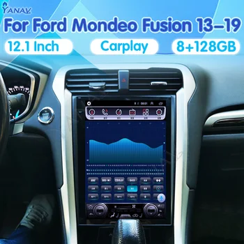 8G 128GB Android 13 Автомагнитола Для Ford Mondeo Fusion MK5 13-19 Мультимедийный Плеер GPS Навигация Carplay Стерео 4G LTE 2 Din Блок