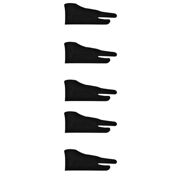 10 упаковок перчаток художника для планшета, перчатка для цифрового рисования, утолщенная двумя пальцами, перчатка для отвода ладони для графического планшета (M)