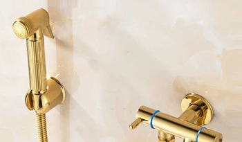 Полностью медная европейская золотая женская стиральная машина пистолет-распылитель кран для мытья ягодиц холодный и горячий душ для тела набор распылительных насадок