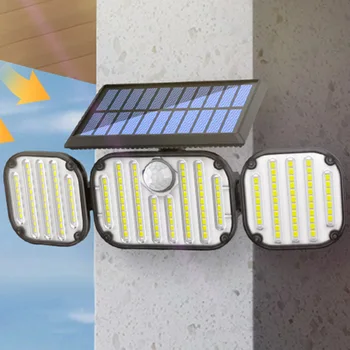 Индукционный настенный светильник с 120-градусным широкоугольным датчиком движения, солнечная лампа, умная сенсорная лампа, солнечная настенная лампа для двора на открытом воздухе