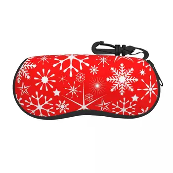 Солнцезащитные очки Christmas Red Snow в мягком футляре для очков на молнии, защитный держатель с зажимом для ремня
