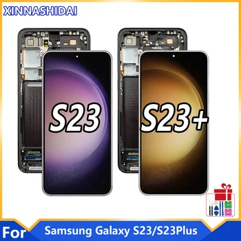 Super AMOLED ЖК-дисплей Для Samsung Galaxy S23 S911 S911B S911U Дисплей Сенсорный Экран Дигитайзер Для Samsung S23 + S23 Plus S916B S916