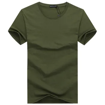 B1673 Простая креативная дизайнерская линия, однотонные хлопчатобумажные футболки, Мужская футболка с коротким рукавом в новом стиле, большие размеры