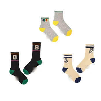 Осенние носки-трубочки для малышей EnkeliBB, фирменный дизайн, хлопчатобумажные носки для мальчиков и девочек