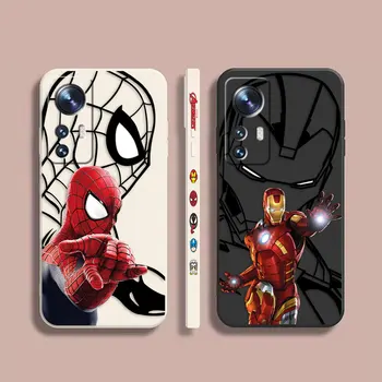 Чехол для Телефона Xiaomi 13 12 12T 12S 11 11T 10 10S 9 8 Pro Ultra Lite Case Funda Cqoue Shell Super Iron Spiderman Marvel Heroes