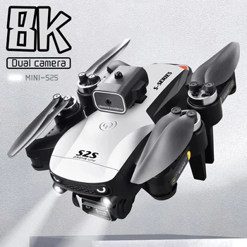 Мини-дрон S2S 4k 8K HD Камера для обхода препятствий Аэрофотосъемка Бесщеточный Мотор Складной Радиоуправляемый Квадрокоптер Детская игрушка