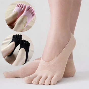 Модные женские хлопчатобумажные кружевные противоскользящие невидимые носки с глубоким вырезом на щиколотке