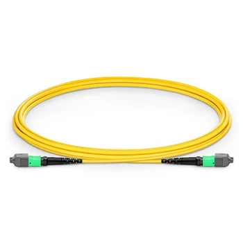 Переходник для MTP® PRO-12 (штекер) к MTP® PRO-12 (штекер) OS2 Одномодовый магистральный кабель Elite, 12 волокон, тип B, нагнетание (OFNP), желтый