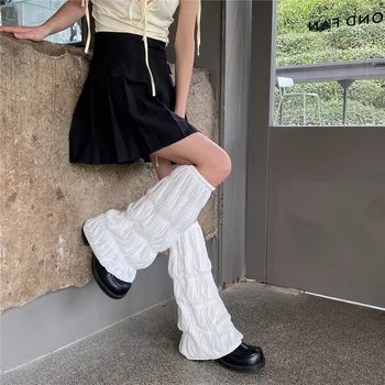Y2K Гетры Японский студенческий комплект широких носков с трубкой, Средняя трубка, носки до икры JK, женская Тонкая Уличная одежда, Гетры для ног