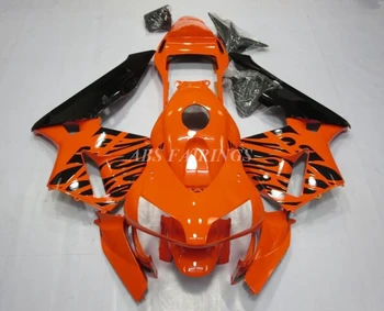Новый комплект обтекателей для мотоциклов из АБС-пластика Подходит для HONDA CBR600RR F5 2003 2004 03 04 Кузов Черный Оранжевый