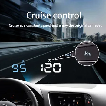 Универсальный головной дисплей Автомобильный HUD-дисплей Цифровой проектор скорости автомобиля OBD2 II EU Установка светоотражающей пленки Интерфейса OBD2