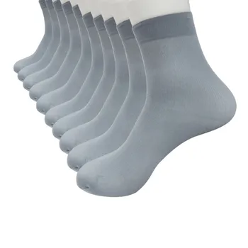 10 пар волокнистых ультратонких шелковистых коротких шелковых чулок, мужские носки, универсальные дышащие спортивные носки и носки с неглубоким вырезом на лодыжках