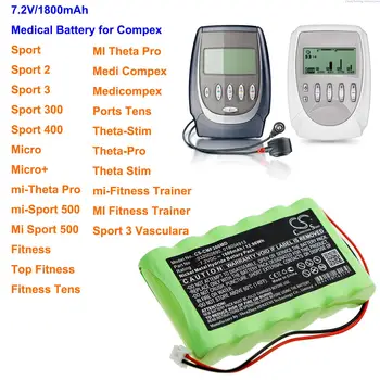 Аккумулятор OrangeYu 1800 мАч для Compex Medi Compex, Ports Tens, Sport 3, Sport 400, Fitness Tens, Top Fitness, Medicompex, Sport 2