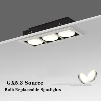 GX53 Downlight Встраиваемый Светодиодный Потолочный Светильник Точечная Лампа Со Сменной 123 головкой 21 Вт 27 Вт 14 Вт Освещение Гостиной Спальни Кухни