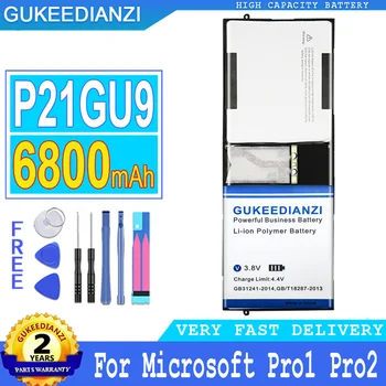 Аккумулятор GUKEEDIANZI емкостью 6800 мАч P21GU9 для Microsoft Surface Pro1 Pro 1 Pro2 Pro 2 большой мощности Bateria