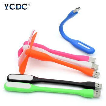 YCDC Гибкий USB-мини-охлаждающий вентилятор и кулер со светодиодной лампой для телефона Apple Android, ноутбука, настольного блока питания, 6 цветов