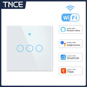 TNCE Tuya WiFi RF433 Умный Выключатель Света EU 1/2/3 Gang Сенсорный Выключатель Smart Life Home Сенсорные Переключатели С Alexa Google Home