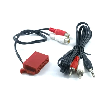 Для Volkswagen Фольксваген Ауди Шкода установите красный кабель головного устройства Blapunkt Порт ISO 10-контактный разъем 2RCA Адаптер аудиокабеля