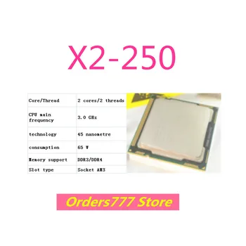 Новый импортный оригинальный процессор X2-250 250 CPU 2 ядра 2 потока 3,0 ГГц 65 Вт 45 нм DDR3 R4 гарантия качества AM3