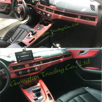 Для Audi A4 A5 B9 2017-2019 Внутренняя Центральная Панель Управления Дверной Ручкой 3D/5D Наклейки Из Углеродного Волокна, Наклейки Для стайлинга Автомобилей, Аксессуары