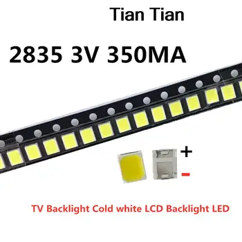 100шт Оригинальный 2835 3528 1210 3V 2W SMD LED для ремонта подсветки телевизора Холодно-белая ЖК-подсветка LED