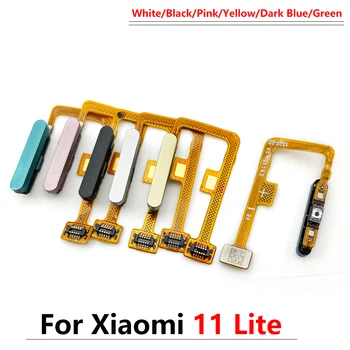 100% Оригинал для Xiaomi Mi 11 Lite, датчик отпечатков пальцев, клавиша возврата домой, кнопка меню, гибкий ленточный кабель, запасные части.