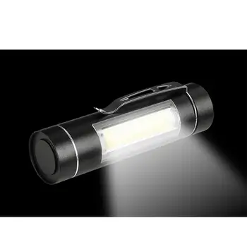 Мини Портативный светодиодный фонарик из алюминиевого сплава с зажимом для ручки для домашнего использования на открытом воздухе