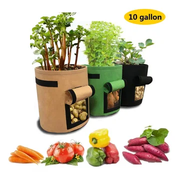 35 * 40 см 10-галлоновые мешки для выращивания растений Картофельная ткань Посадка цветочных горшков Садовый сад для садовых инструментов
