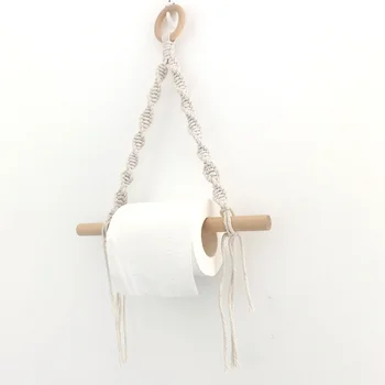 Богемный держатель для туалетной бумаги, полотенец, держатель для салфеток макраме для ванной комнаты, настенные держатели для рулонной бумаги на кухне