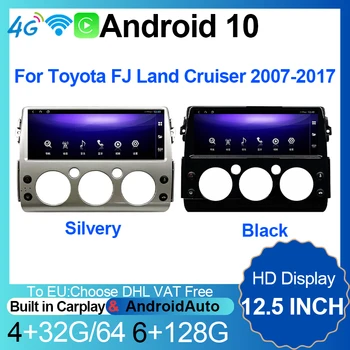 Автомагнитола с сенсорным экраном Android для Toyota Land Cruiser FJ 2007-2017, мультимедийный плеер GPS, авто Стерео Carplay 4G WIFI