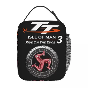 Isle Of Man TT Racing Изолированная сумка для ланча для мужчин и женщин, Коробка для хранения продуктов, Многофункциональный Кулер, Термос для ланча, Школьный Бокс