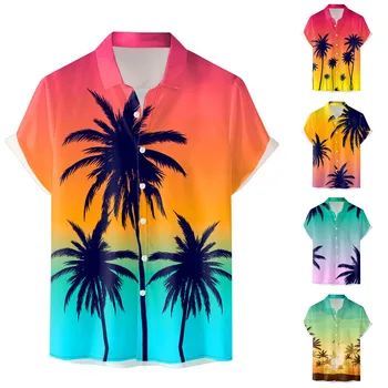 Новые дизайнерские гавайские рубашки для мужчин, модная летняя пляжная рубашка с коротким рукавом, повседневные топы camisa hawaiana hombre, прямая поставка