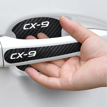 Украшение для дверной ручки автомобиля Устойчивые к царапинам Наклейки для Mazda CX-9 CX9 Логотип Аксессуары для наружной Отделки дверей