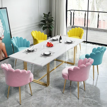 Креативные стулья для гостиной с лепестками, кресло, современная мебель для дома, Простой стул для столовой, стул для макияжа, компьютерный стул