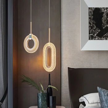 Скандинавские светодиодные подвесные светильники Внутреннее освещение Подвесная лампа для гостиной Современная спальня Украшение столовой Подвесной светильник