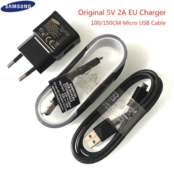 Оригинальный Samsung 5V2A ЕС Зарядное Устройство Настенный Адаптер 1 М/1,5 М Кабель Micro USB Для Galaxy S6 S7 Edge A10 M10 J5 J6 J7 Примечание 4 5 A7 A8 2016