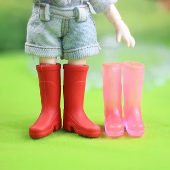 1 пара миниатюрных резиновых непромокаемых сапожек для кукольного домика в масштабе 1/12, украшение для дома, сада, двора, аксессуары для кукол, красный, синий, черный