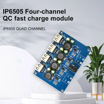 4-Полосный Модуль зарядки 4-Полосный Модуль быстрой зарядки 5-32 В к QC3.0 Модуль Питания USB Плата Преобразователя зарядки телефона