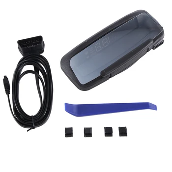 Автомобильный головной дисплей Автомобильный HUD Универсальный OBD2 GPS Спидометр Одометр Черный Простота установки