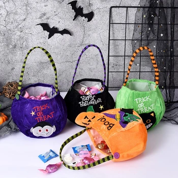 Праздничная вечеринка, сумка с тыквой, сумка для конфет на Хэллоуин, принадлежности для вечеринок, сумки-тоут на Хэллоуин