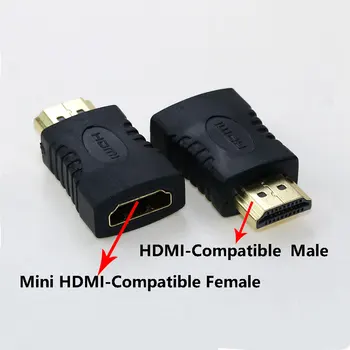 Для HDTV, камеры Full 1080p HD TV, проектора, компьютера, мультимедийного мини-HDMI-совместимого адаптера, преобразователя HD Male в Mini HD Female.