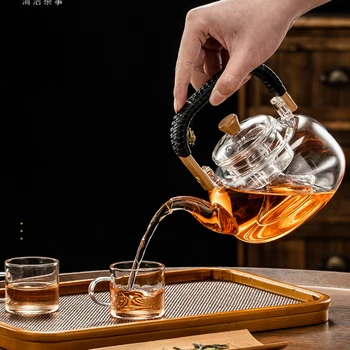 Чайник для приготовления пищи Электрическая керамическая плита Нагревательный стеклянный Чайный сервиз Автоматическая Корпусная печь Чайная плита Керамическая чашка для чая Набор чайных горшков