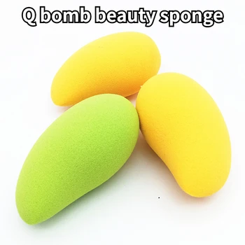 Косметический макияж в форме манго, яичный пузырь, вода становится больше, Не латексная Милая пуховка, Q Bomb Beauty Sponge, Основа для макияжа