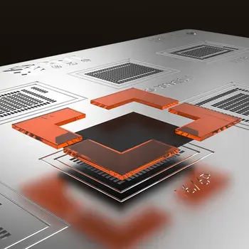 50шт 3D Жестяной Сетчатый держатель для чипов Термостойкий Универсальный чип Быстрое крепление Силиконовая Паста Быстрое обслуживание