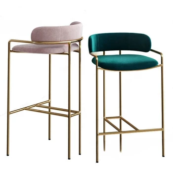 Скандинавские Обеденные Железные Барные стулья Металлический Минималистичный Современный Кухонный стул Дизайнерская Легкая Роскошная мебель для бара ресторана